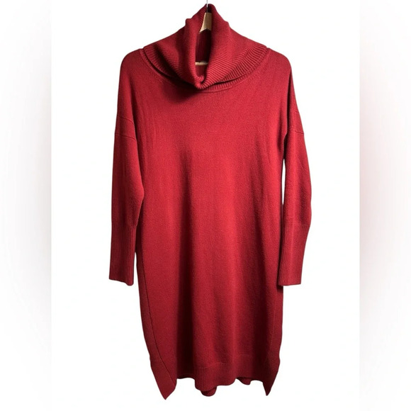French Connection sweater turtleneck dress, M, burgundy, Office Winter Cozy - Picture 1 of 9